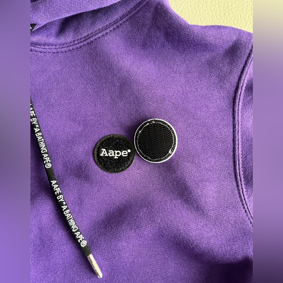 NWT - AAPE by A Bathing Ape (BAPE) Small Logo Hoodie - Men S / Women M - Picture 5 of 9